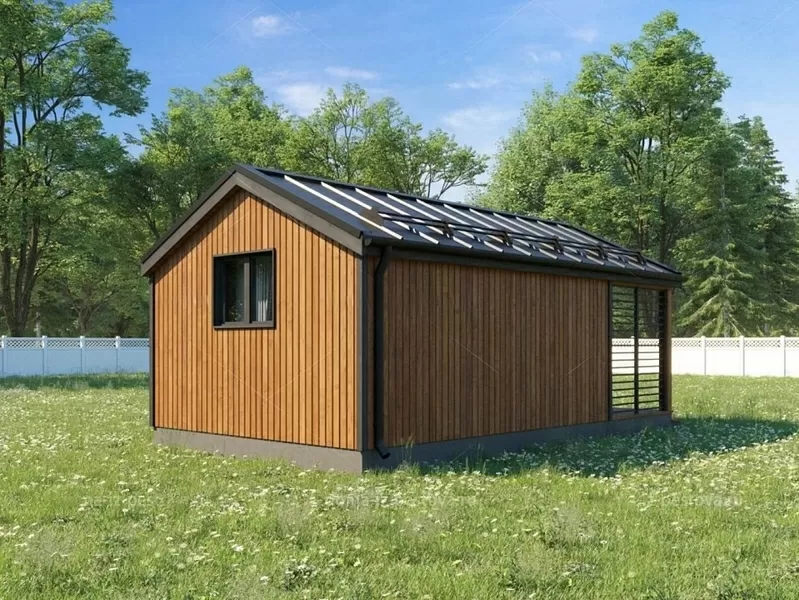 Каркасный дачный дом 6х6 м 2