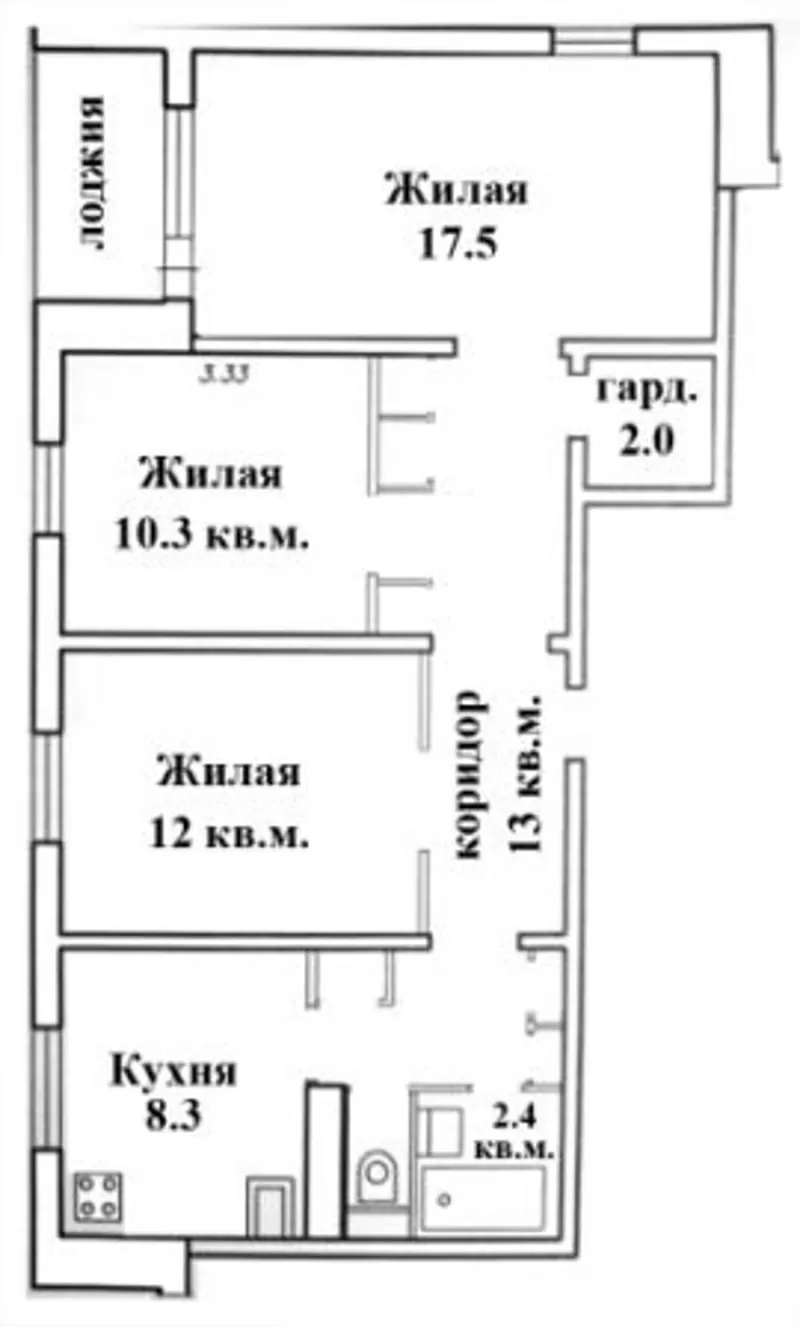 Продам отличную 3-комнатную рядом со ст.м.